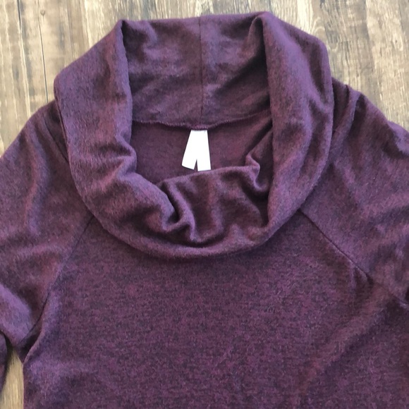Vanity eggplant colored cowel neck top - Picture 3 of 10
